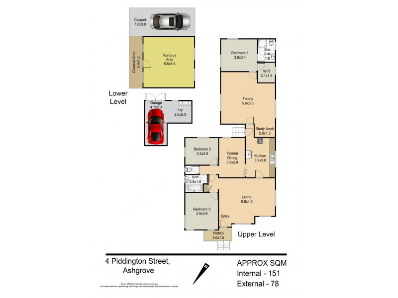 4 Piddington Street, Ashgrove QLD 4060 Floorplan