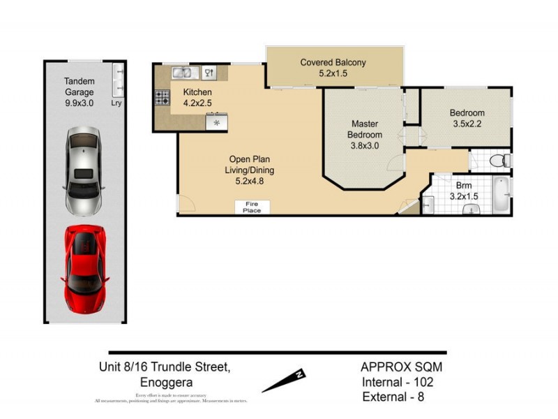 8/16 Trundle Street, Enoggera QLD 4051 Floorplan