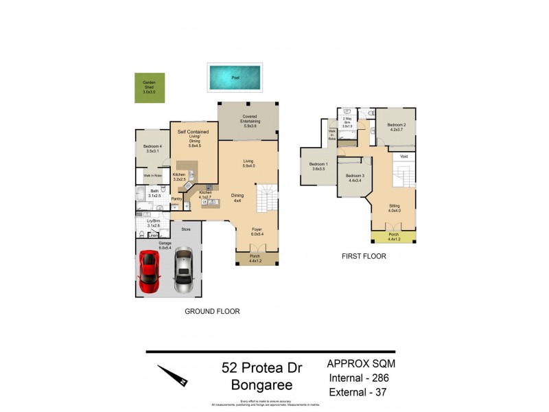 52 Protea Drive, Bongaree QLD 4507 Floorplan