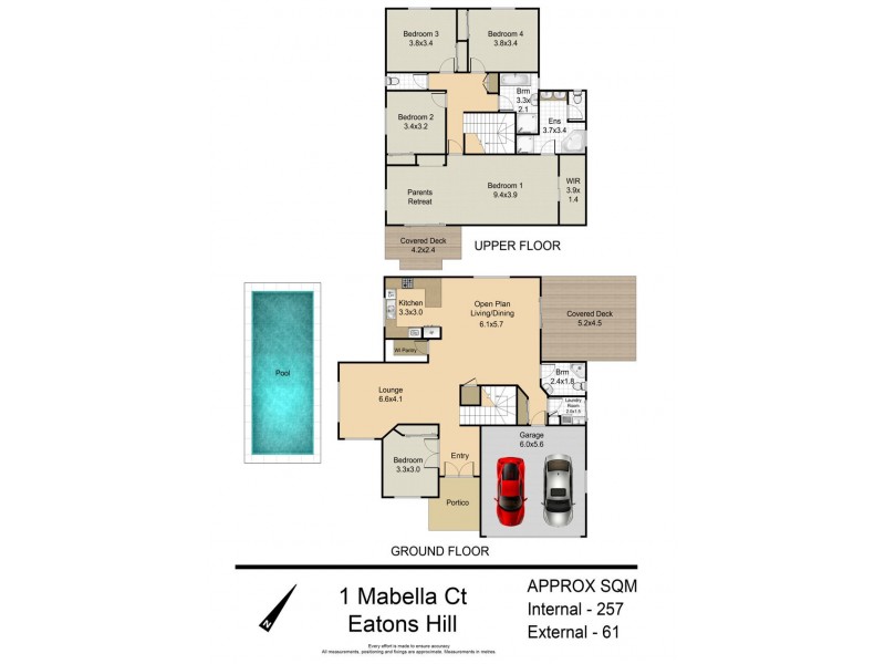 1 Mabella Court, Eatons Hill QLD 4037 Floorplan