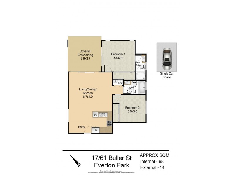 17/61 Buller Street, Everton Park QLD 4053 Floorplan