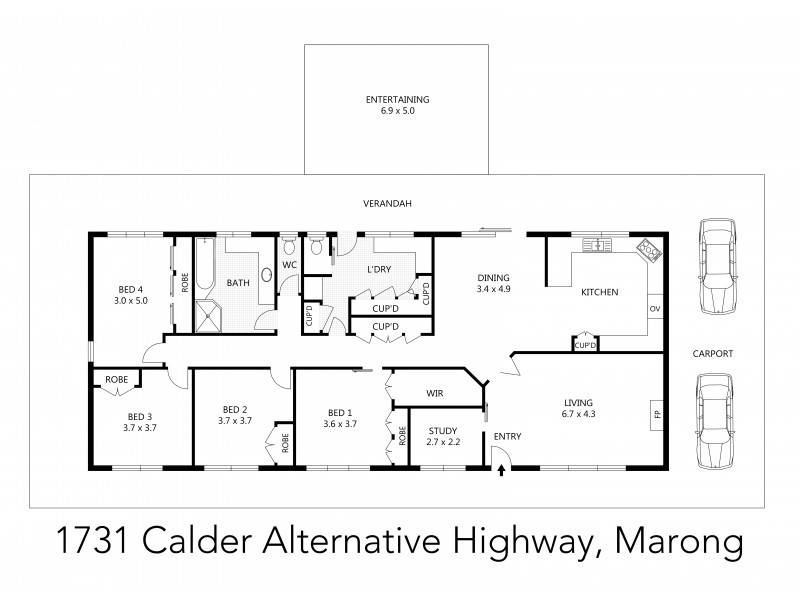 1731 Calder Alternative Highway, Marong VIC 3515 Floorplan