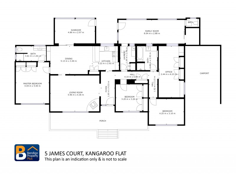 5 James Court, Kangaroo Flat VIC 3555 Floorplan