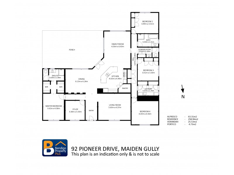 92 Pioneer Drive, Maiden Gully VIC 3551 Floorplan