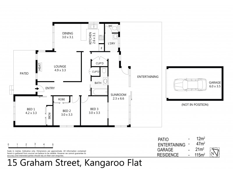 15 Graham Street, Kangaroo Flat VIC 3555 Floorplan