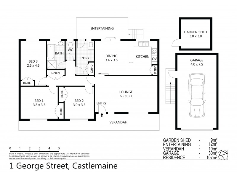 1 George Street, Castlemaine VIC 3450 Floorplan