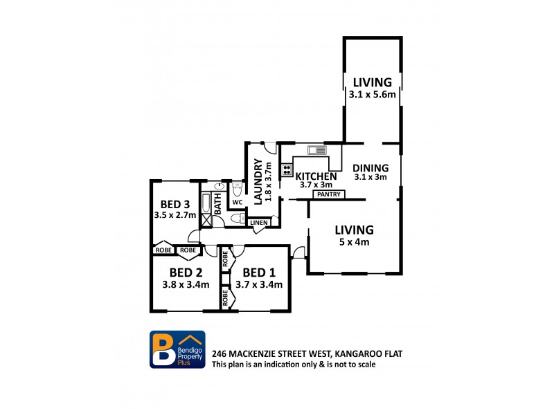 246 MacKenzie Street West, Kangaroo Flat VIC 3555 Floorplan