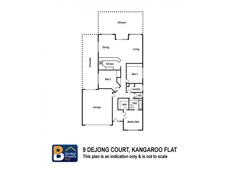9 DeJong Court, Kangaroo Flat VIC 3555 Floorplan