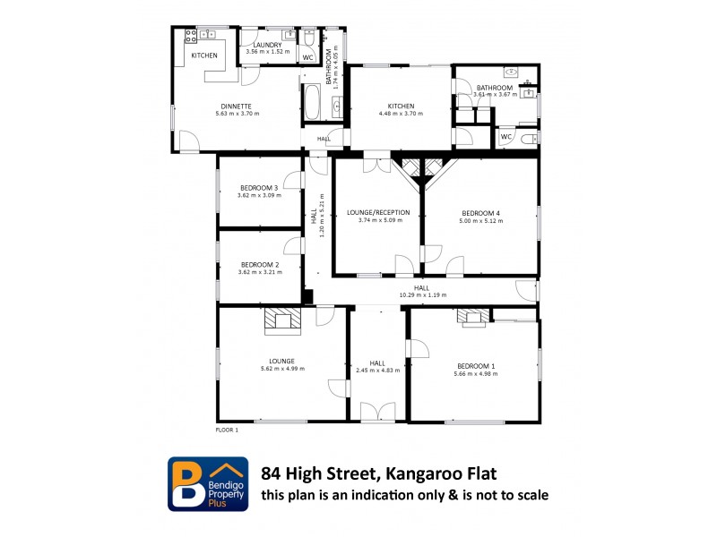 84 High Street, Kangaroo Flat VIC 3555 Floorplan