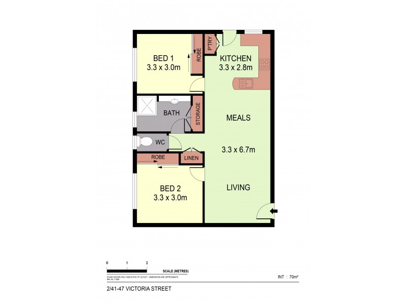 2/41-47 Victoria Street, Ironbark VIC 3550 Floorplan