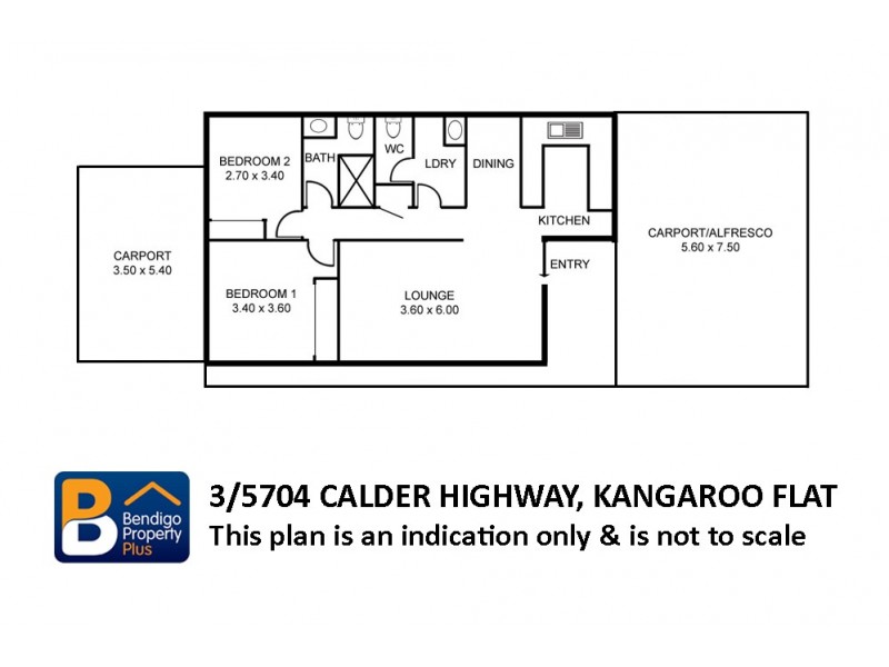 3/5704 Calder Highway, Kangaroo Flat VIC 3555 Floorplan