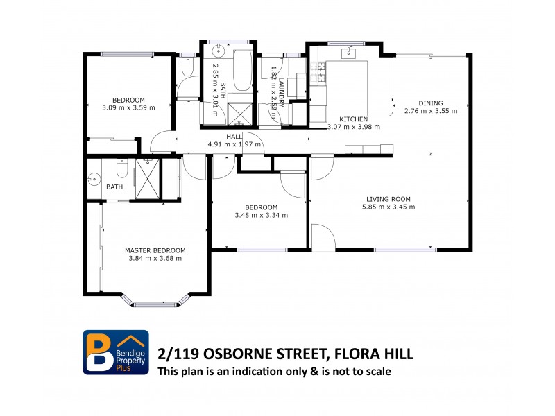 2/119 Osborne Street, Flora Hill VIC 3550 Floorplan