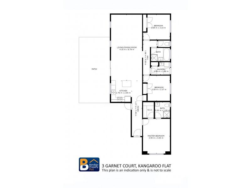 3 Garnet Court, Kangaroo Flat VIC 3555 Floorplan