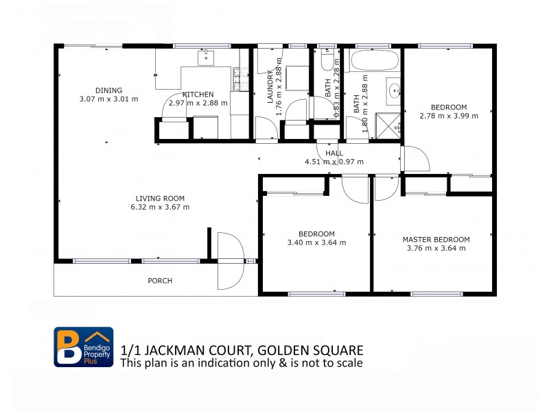1/1 Jackman Court, Golden Square VIC 3555 Floorplan