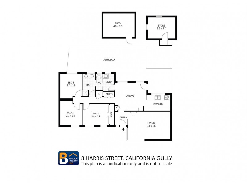 8 Harris Street, California Gully VIC 3556 Floorplan