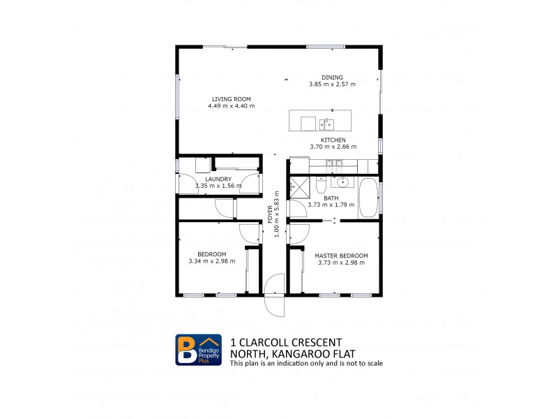 1 Clarcoll Crescent North, Kangaroo Flat VIC 3555 Floorplan