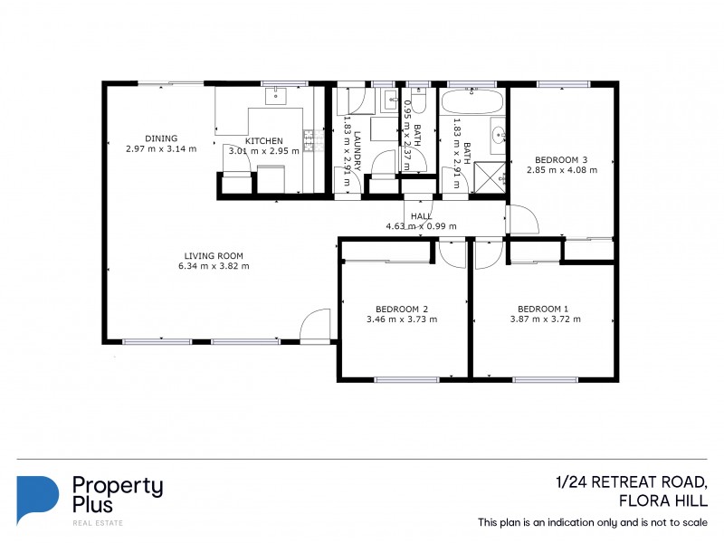 1/24 Retreat Road, Flora Hill VIC 3550 Floorplan