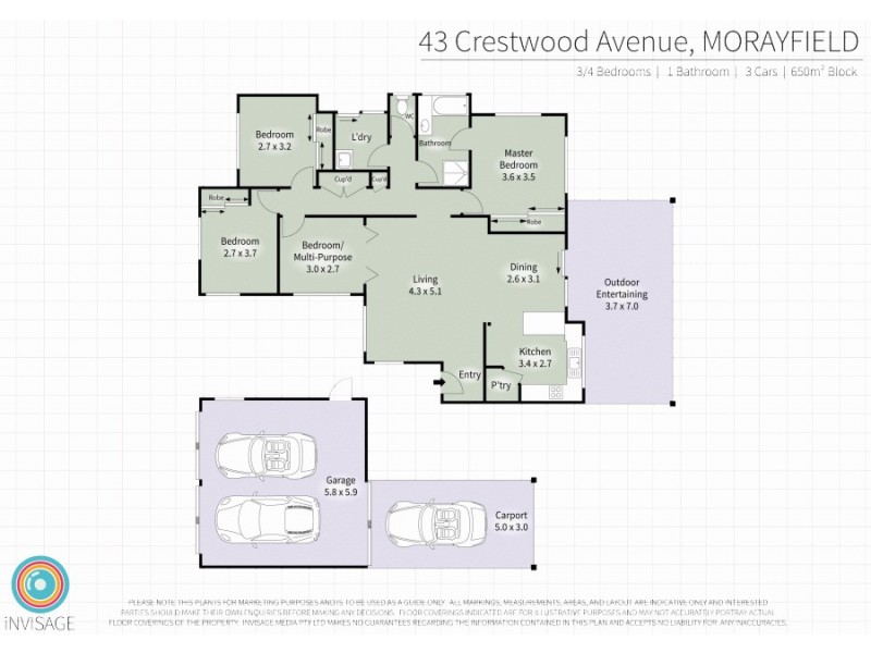 43 Crestwood Avenue, Morayfield QLD 4506 Floorplan