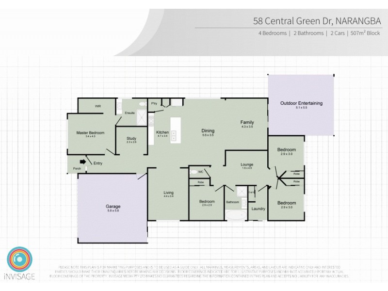58 Central Green Drive, Narangba QLD 4504 Floorplan