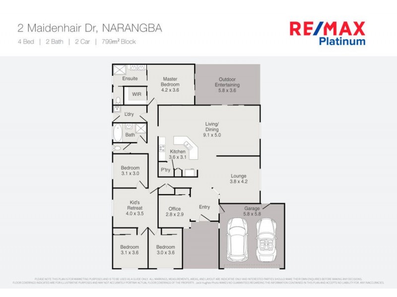 2 Maidenhair Drive, Narangba QLD 4504 Floorplan