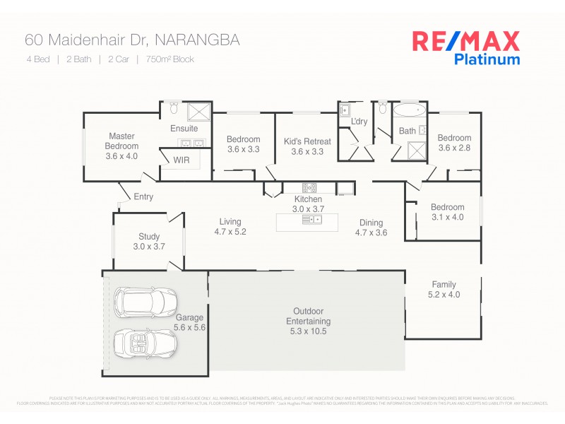 60 Maidenhair Drive, Narangba QLD 4504 Floorplan