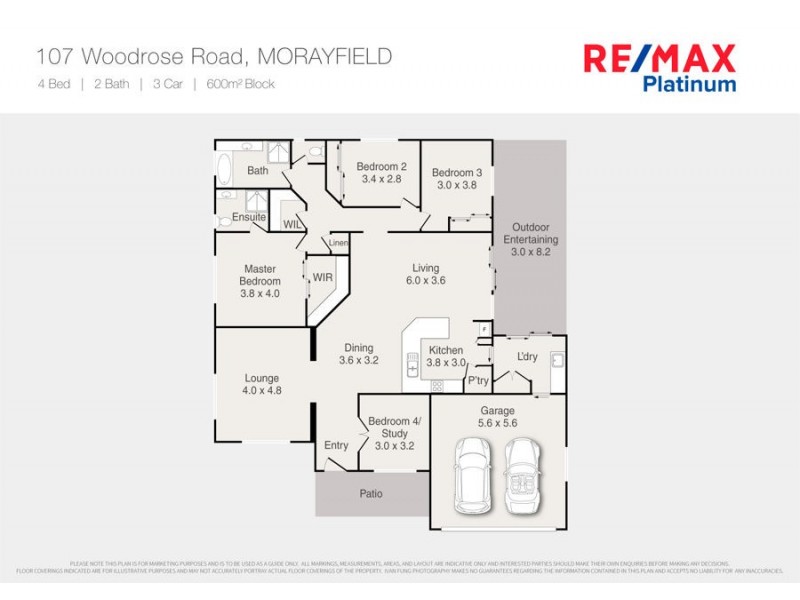 107 Woodrose Road, Morayfield QLD 4506 Floorplan