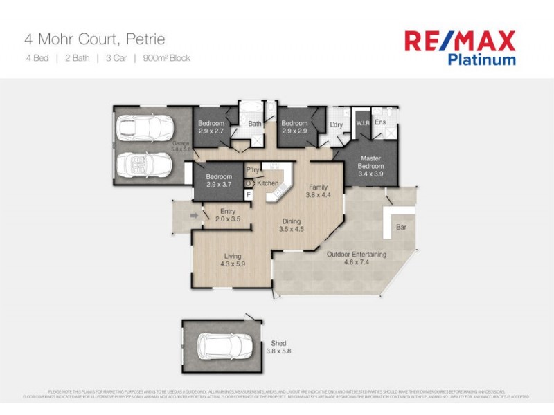 4 Mohr Court, Petrie QLD 4502 Floorplan
