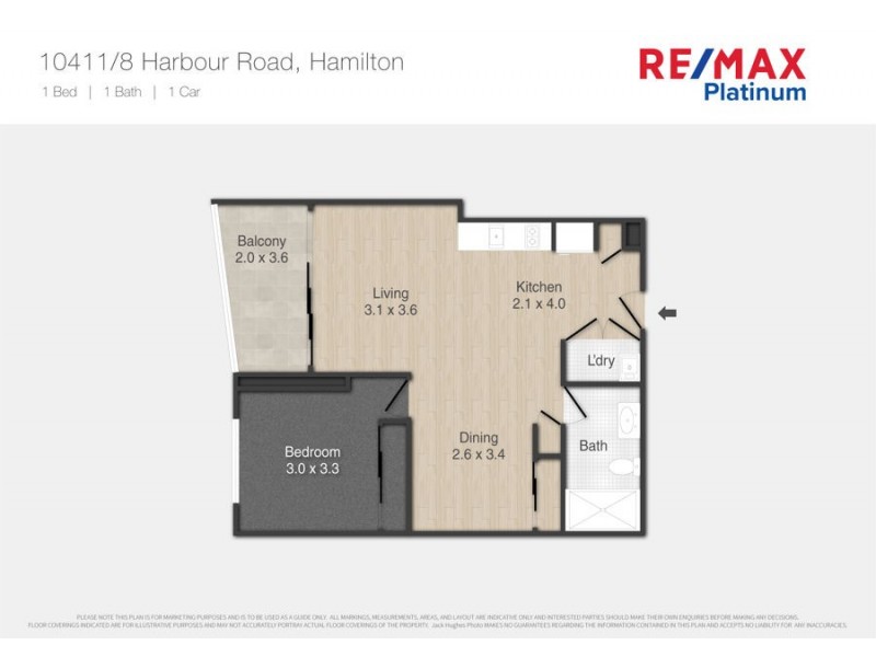 10411 / 8 Harbour Road, Hamilton QLD 4007 Floorplan