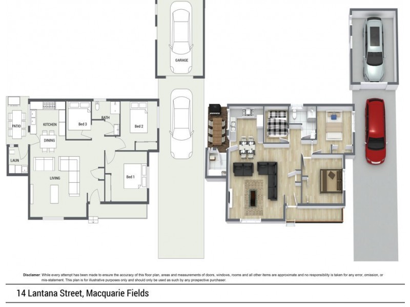 14 Lantana Street, Macquarie Fields NSW 2564 Floorplan