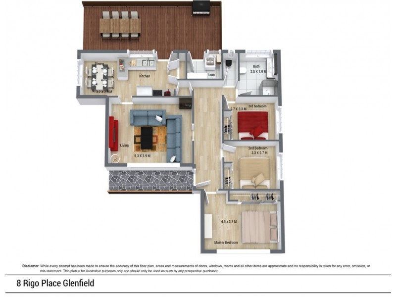 8 Rigo Place, Glenfield NSW 2167 Floorplan