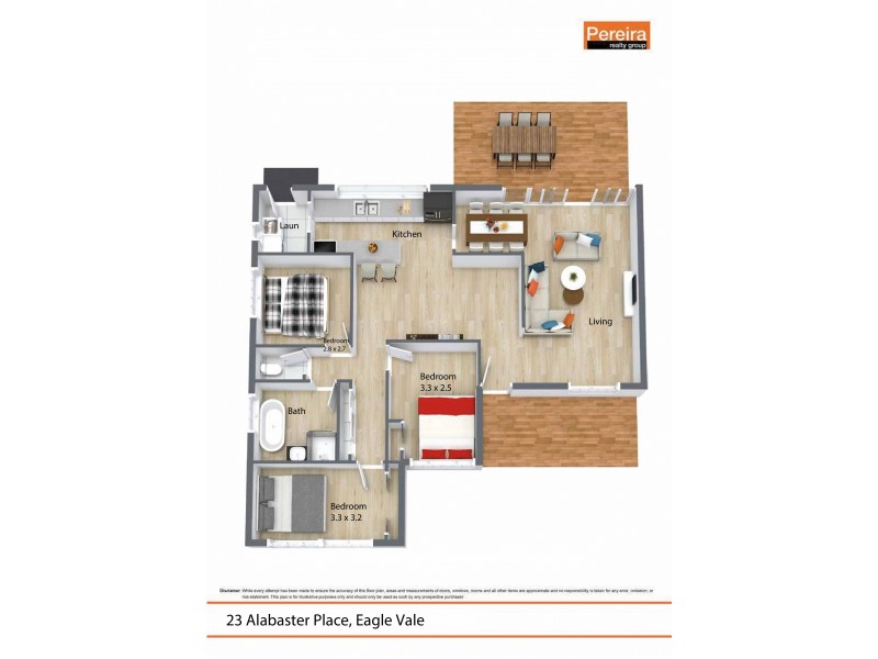23 Alabaster Place, Eagle Vale NSW 2558 Floorplan