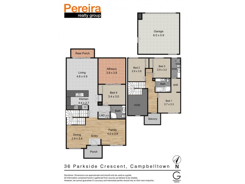 36 Parkside Crescent, Campbelltown NSW 2560 Floorplan
