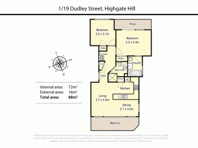 1/19 Dudley Street, Highgate Hill QLD 4101 Floorplan