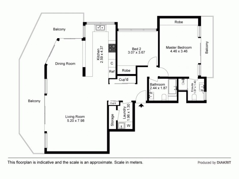 16/3 Eden Av, Rainbow Bay QLD 4225 Floorplan