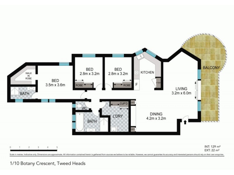 10/1 Botany Crescent, Tweed Heads NSW 2485 Floorplan