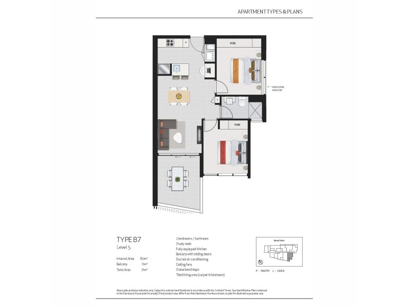 505/10 Trinity Street, Fortitude Valley QLD 4006 Floorplan