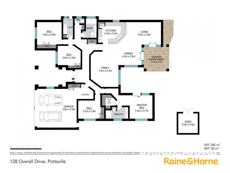128 Overall Drive, Pottsville NSW 2489 Floorplan