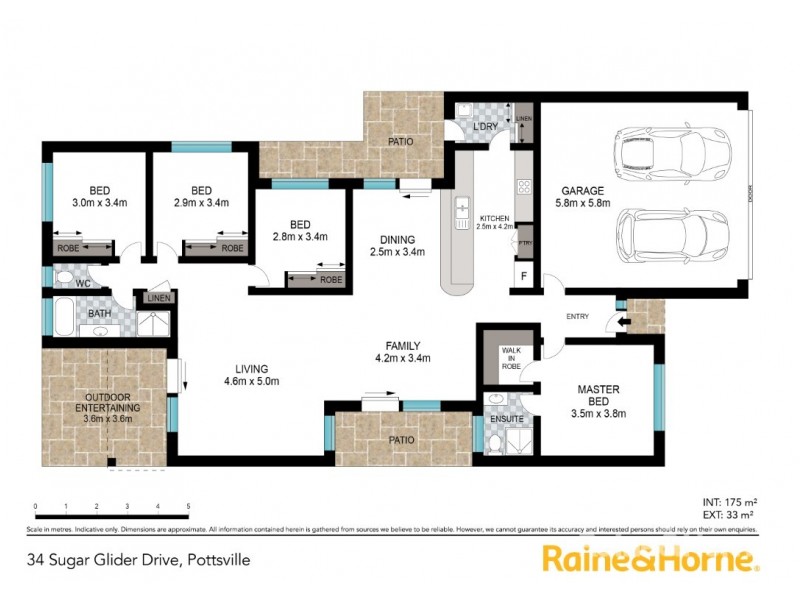 34 Sugar Glider Drive, Pottsville NSW 2489 Floorplan