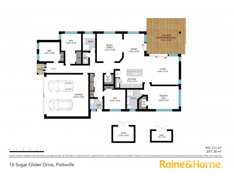 16 Sugar Glider Drive, Pottsville NSW 2489 Floorplan