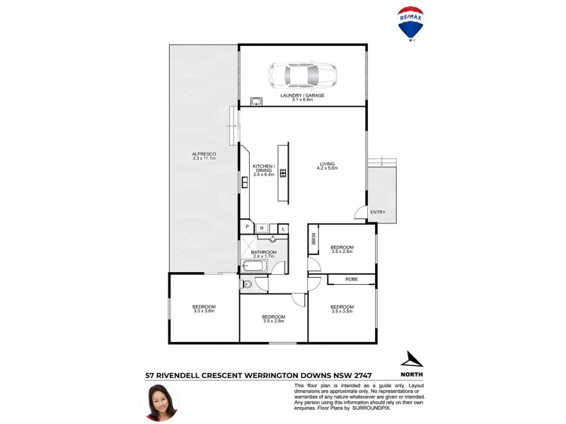 57 RIVENDELL CRESCENT, Werrington Downs NSW 2747 Floorplan