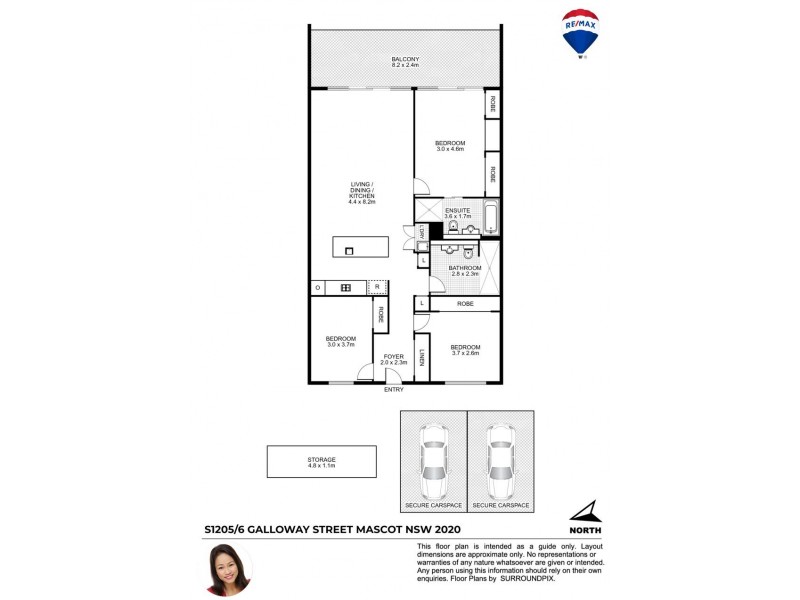 1205/6 GALLOWAY STREET, Mascot NSW 2020 Floorplan
