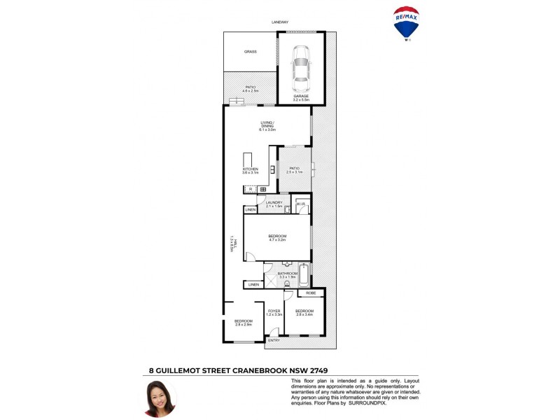 8 GUILLEMOT STREET, Cranebrook NSW 2749 Floorplan