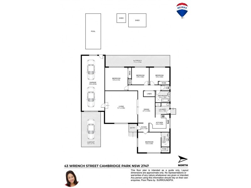 43 WRENCH STREET, Cambridge Park NSW 2747 Floorplan