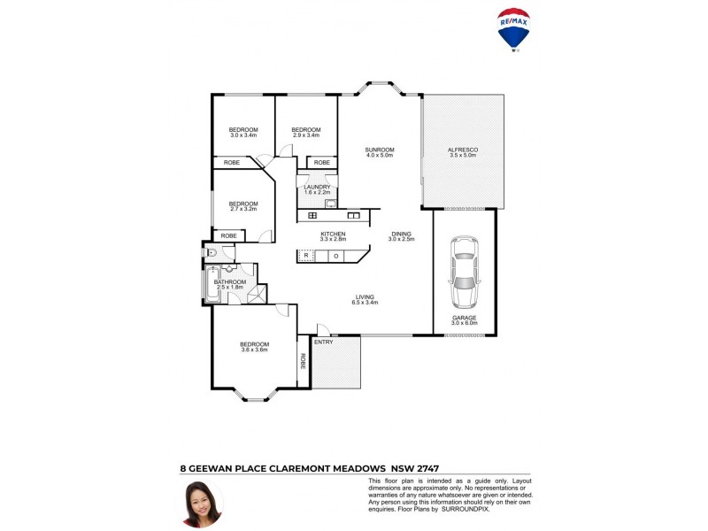 8 GEEWAN PLACE, Claremont Meadows NSW 2747 Floorplan