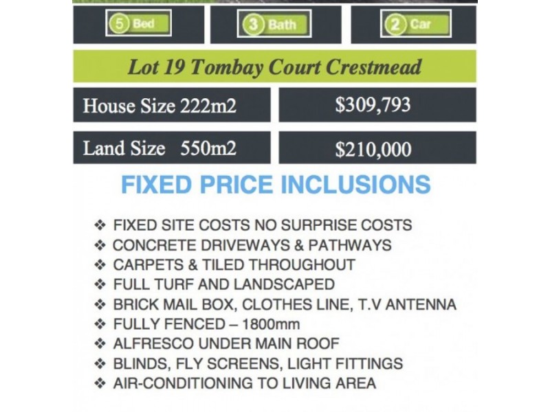 Lot 19 Tombay Court, ” Highgrove Estate”, Crestmead QLD 4132