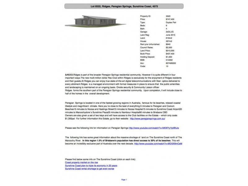 Lot 8322 Ridges Estate, Peregian Springs QLD 4573