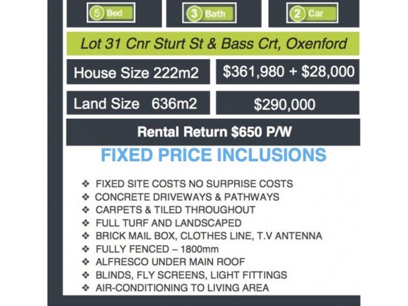 Lot 311 Crn Sturt Street and Bass Court, Oxenford QLD 4210
