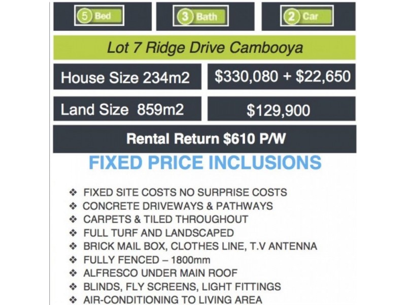 Lot 7 Ridge Drive, ” Cambooya Ridge Estate”, Cambooya QLD 4358