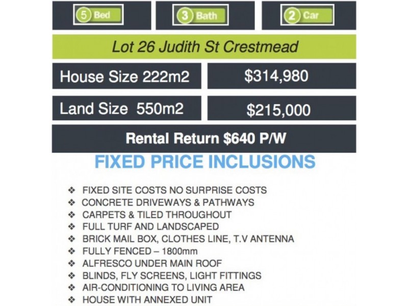 Lot 26 Judith Street, “Highgrove Estate”, Crestmead QLD 4132