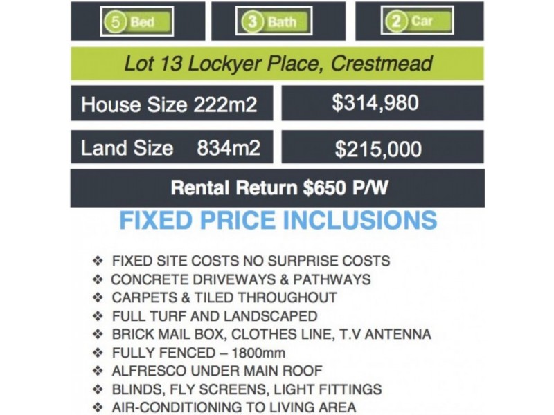 Lot 13 Lockyer Place, Crestmead QLD 4132